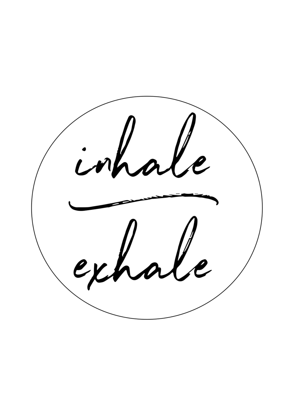 Inhale Exhale Sticker